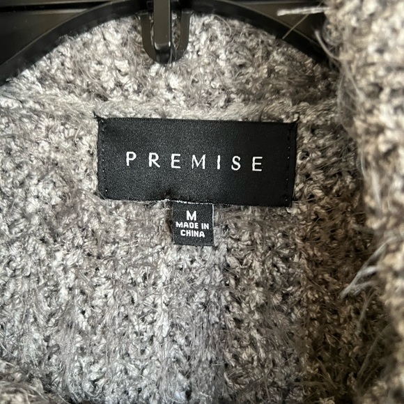 LIKE NEW Premise size medium grey/white colored cowl neck sweater. - Picture 2 of 5